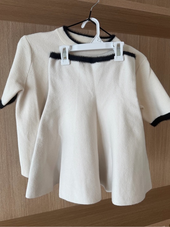 Zara Other - Zara Cream Knit A-Line Mini Skirt and top set